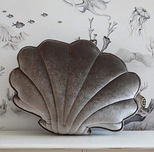 Image of Grey Velvet Throw Cushions with cover - Cute Throw shell cushion cover for bedroom, sitting room or child's bedroom or baby Nursery