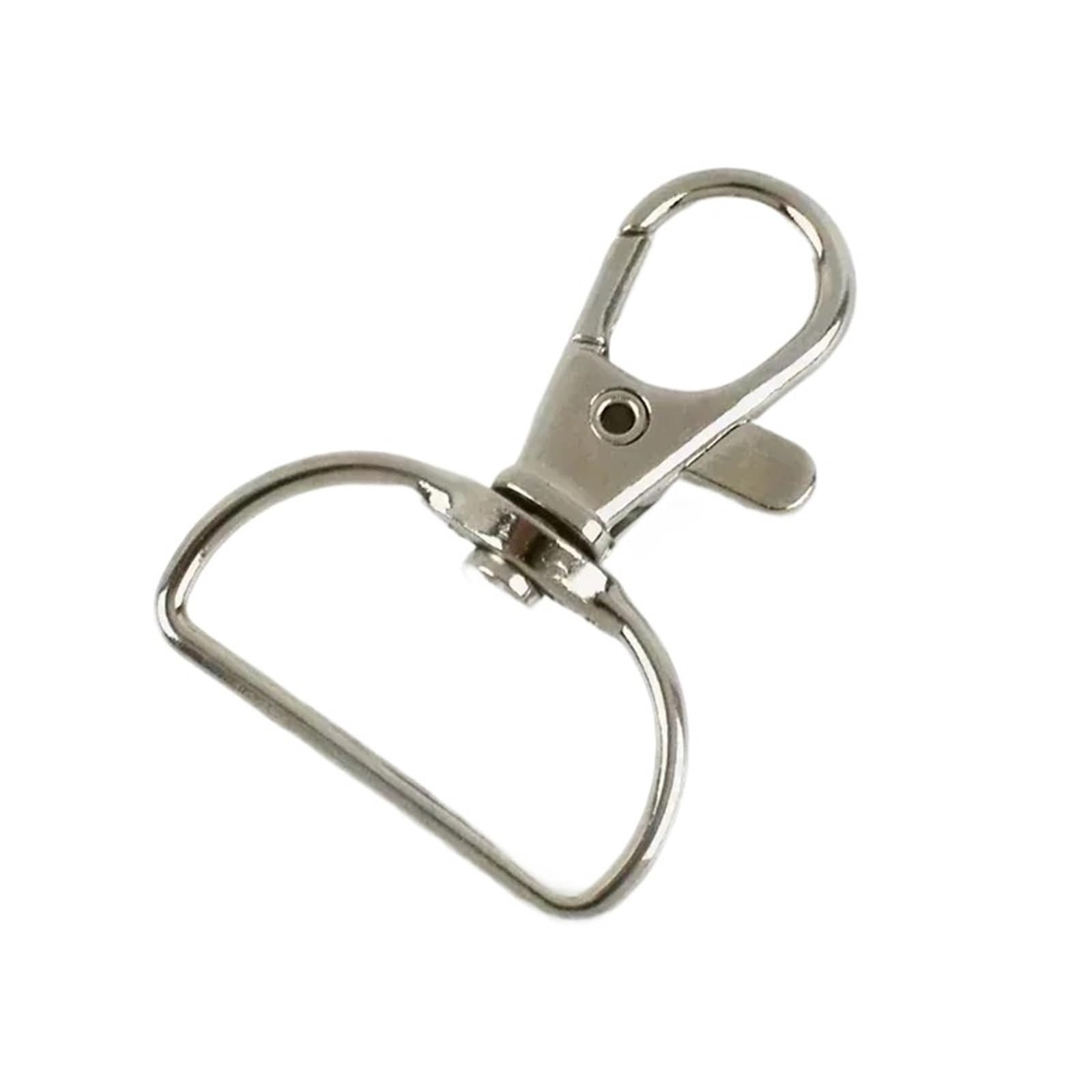 Ganchos De Metal Giratorio 10-50Pcs 20/25mm D Ring Swivel Lobster Clasp Bag Strap Carabiner Metal Buckles Pet Collar Trigger Hook(Silver,25mm-40Pcs)