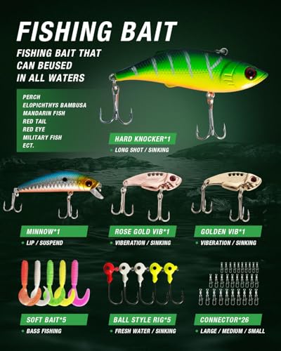 Ghosthorn Fishing Rod and Reel Combo Graphite Telescoping Fishing Pole Portable Travel Kit with Carrier Bag for Freshwater Saltwater - Image 7