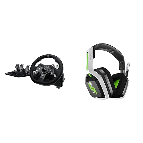 Logitech G920 Driving Force Racing Wheel + Floor Pedals + Astro A20 Gaming Headset Bundle - Xbox X|S/Xbox One/PC - Wheel + A20 Headset