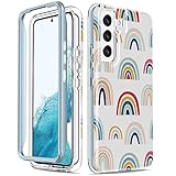 SEXYMOM for Samsung Galaxy S22 Case,Military Grade Durable Shockproof Cover with Fashion Designs for Women Girls,Slim Fit Protective Phone Case for Galaxy S22 6.1' Cute Rainbows
