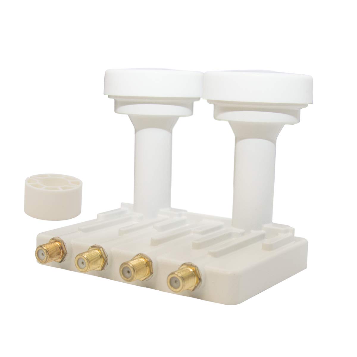 Premium X Satelliten-Komplettanlage 80cm Satellitenschüssel ALU Antenne Quad LNB Monoblock Astra Hotbird, 2 SAT bis 4 Teilnehmer