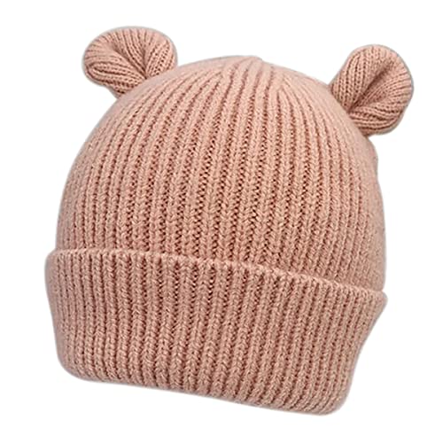 Image of ECYC Ltd Cartoon Baby Beanie Hat, Bear Ears Infant Caps Newborn Baby Knitted Hat Cute Infant Beanie Hat