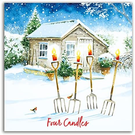 The Heritage Press 'Four Candles' Christmas Greeting Cards for Family and Friends - Pack of 8