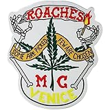 PATCH KING Multicolor Rectangular 14.57 x 12.17 inches Iron-On Polyester Fabric Patch - Embroidery - Emblem - Badge - Uniform - Roaches MC Venice Cheech & Chong Joint Bones Venice