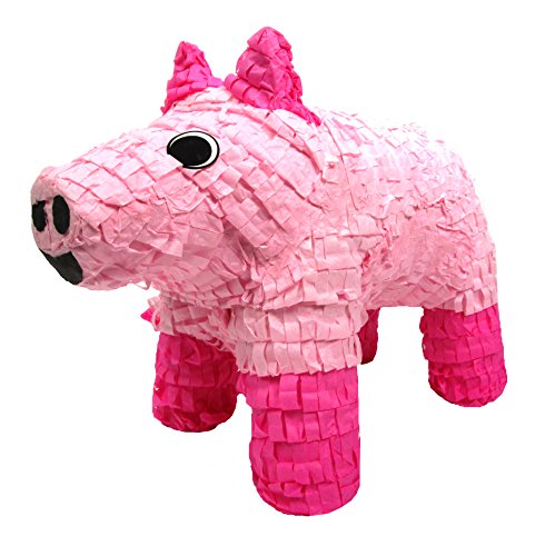 Pinatas Pig, Party Game, Decoration and Photo Prop for Farm Party Theme or Hawaiian Luaus, 20