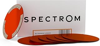 SPECTROM Illumination Lenses for 5" Pot Lights & Recessed Lighting | Instant Colour Change, Tool-Free Setup, Reusable & Eco-Friendly, Any Event, Easy Peel & Press Application (Orange)