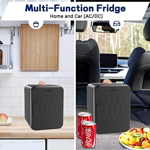 Aidek Cosmetic Makeup Mini Fridge For Skin Care, 4L Portable Beauty Fridges Diy Shelves For Bedroom, Dorm, Office, Small Refrigerator, Ac/Dc12V Car Cooler For Desktop And Travel (Pearl Black) #TOP3