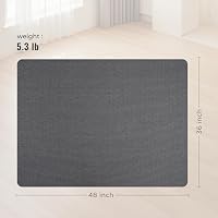 Office Chair Mat for Hard Floors,36"x48" Anti-Slip Waterproof Hardwood Floor Chair Mat,Heavy Duty Floor Protector Rolling Chairs for Home Office(Grey) — image 2