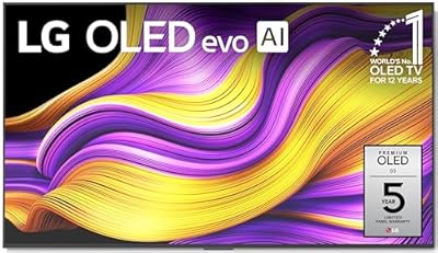 LG 55-Inch Class OLED evo AI 4K G5 Series Smart TV w/Dolby Atmos, Dolby Vision, HDR10, AI Super Upscaling 4K, Filmmaker Mode, Wow Orchestra, Alexa Built-in (OLED55G5WUA, 2025)