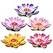 iplusmile 5pcs Artificial Lotus Flower Candle Floating Pond Decoration Water Lily Flower Ornament for Garden Patio Pool Aquarium Decoration Mixed