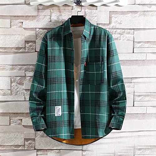 tuduoms Mens Plaid Flannel Shirt Jacket Soft Sherpa Lined Jacket Coat Relaxed Fit Button Down Casual Warm Fleece Winter Shirt3