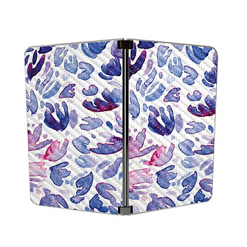 Image of MIGHTY SKINS MightySkins Carbon Fiber Skin for Microsoft Surface Duo - Blue Petals | Protective, Durable Textured Carbon Fiber Finish | Easy to Apply, Remove, and Change Styles | Made in The USA
