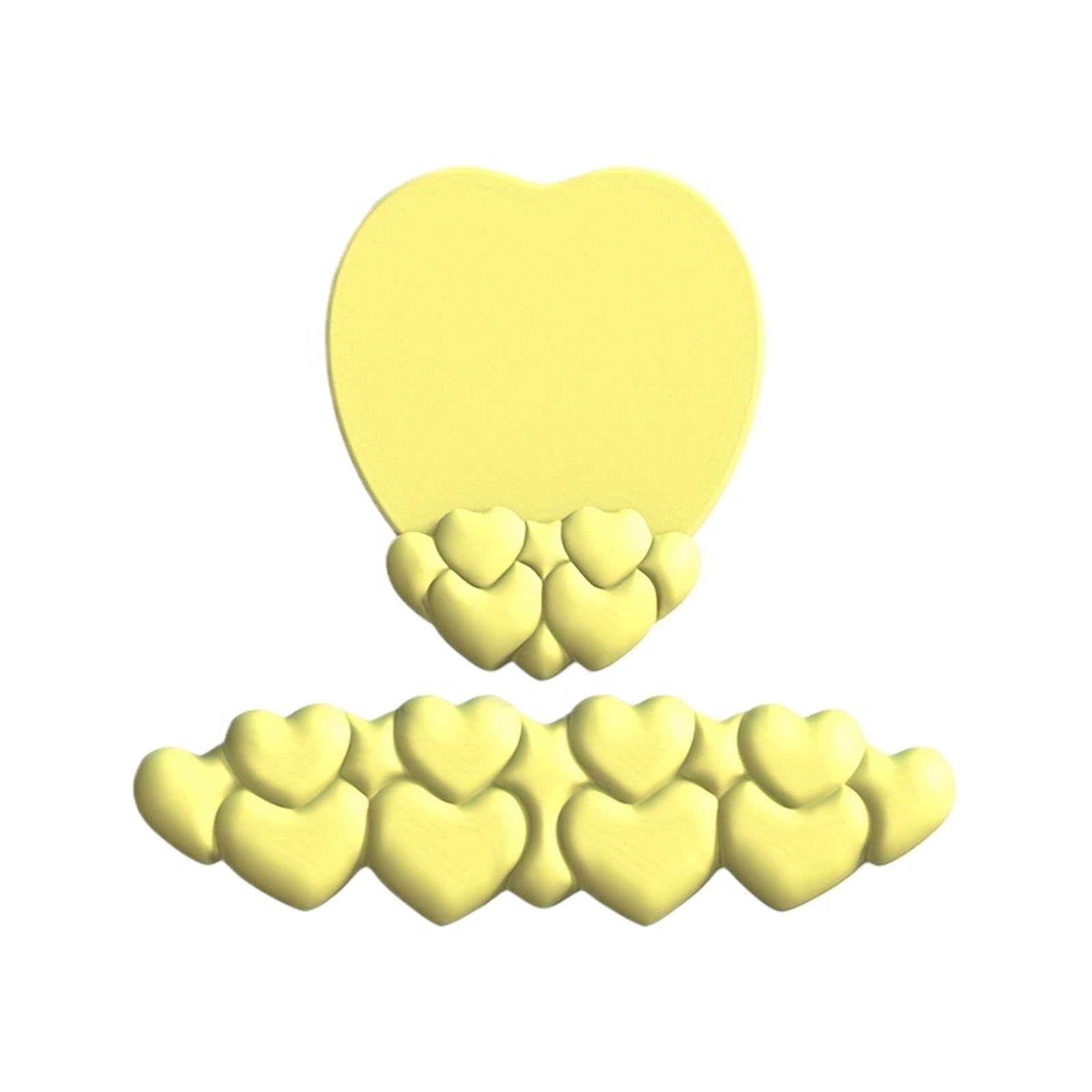 Repose-poignets pour clavier 1 Set Heart Shape Mouse Pad With Gel Filled Wrist Rest - Ergonomic Keyboard Support Non-Slip pour Office(Yellow)