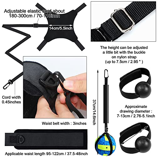 Wettarn 8 Set Volleyball Training Equipment Aid Solo Volleyball Trainer Kit, Include Elastic Volleyball Resistance Belt Set Volleyball Spike Trainer Hand Straps Arm Sleeves Knee Pads Backpack Headband #TOP1