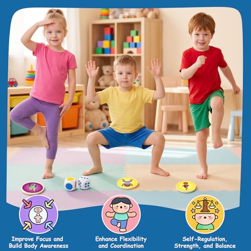Quilinz Move and Match Game, Happy Move Board Game and Dice Game, Exercise Body and Balance Coordination, Social and Motor Skills for Kids, Daily Exercise for Family & Group Fun, Indoor and Outdoor - Image 4