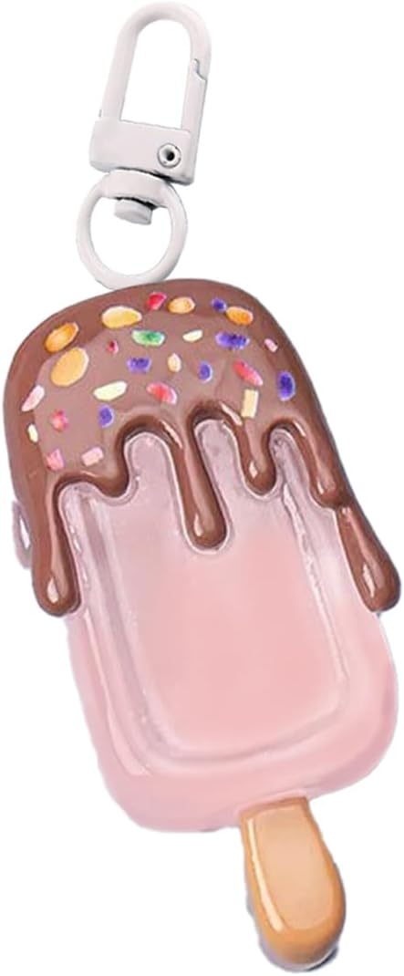 Cute Ice Cream Keychain for Backpacks, Kawaii Dessert Charms, Keyring for Women Girls, Gift for Friend image 5