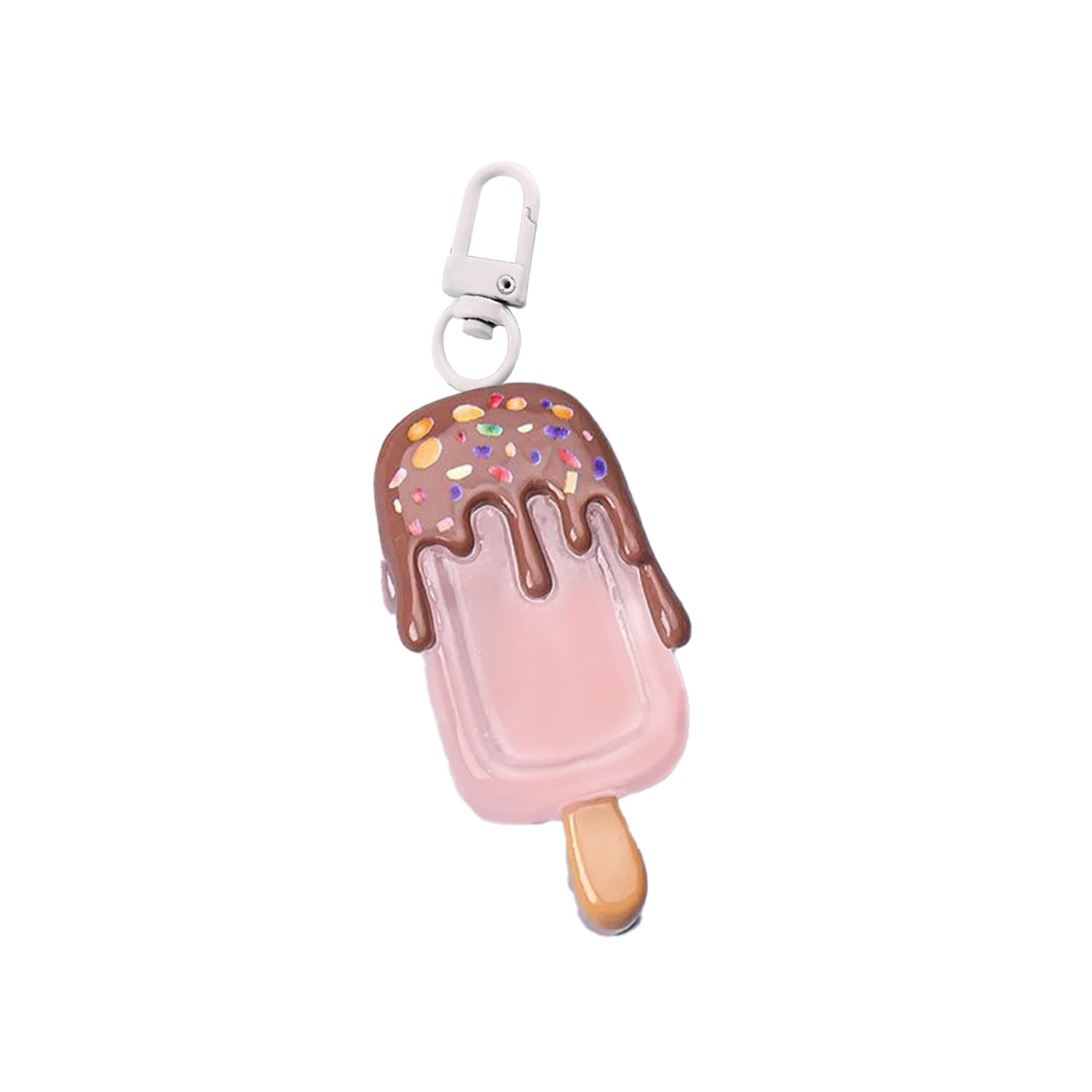 Cute Ice Cream Keychain for Backpacks, Kawaii Dessert Charms, Keyring for Women Girls, Gift for Friend