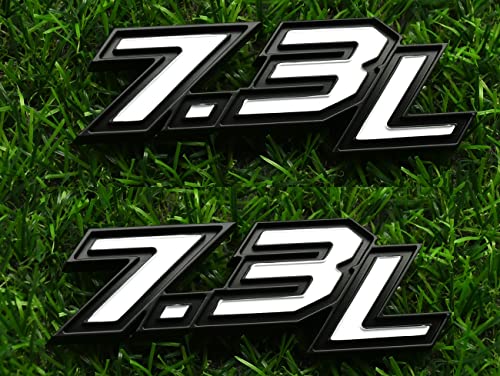 Calcomanías de emblemas 7.3 L Power Stroke Turbo insignias blancas en relieve 3D para pickup