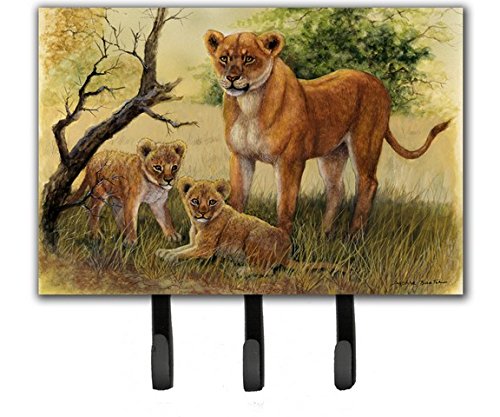 Lion & Cubs by Daphne Baxter Leash or Key Holder