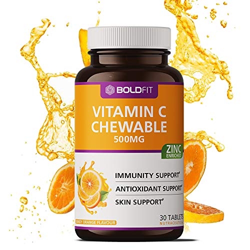 Boldfit Vitamin C With Zinc Chewable Tablets 500mg – Immunity Booster for Men, Women & Kids Antioxidant & Skin Support (Delicious Tangy Orange Flavour) – 30 Vegetarian Tablets Boldfit Vitamin C With Zinc Chewable Tablets 500mg – Immunity Booster for Men, Women & Kids Antioxidant & Skin Support (Delicious Tangy Orange Flavour) – 30 Vegetarian Tablets