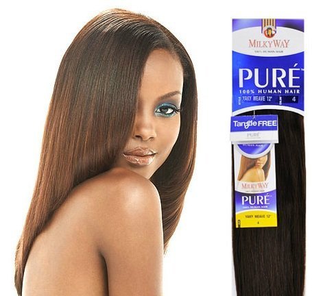 Human Hair Weave Pure Yaki 8" #2