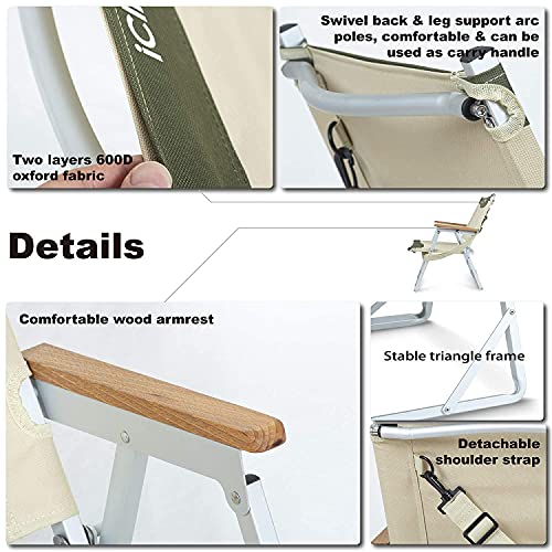 Iclimb 2 Ultralight Low Beach Chair With 1 Beach Table Bundle For Two People Beach Camping #TOP3