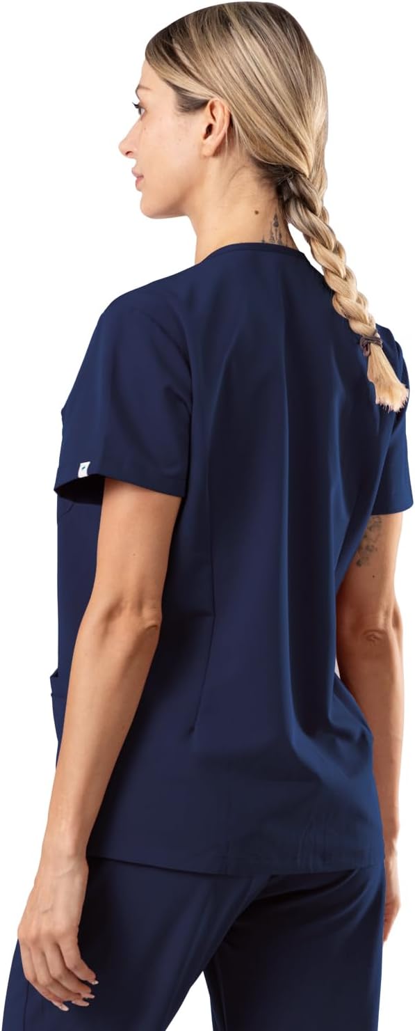 Scrub Tops for Women, V-Neck Medical Uniform Top with 4 Pockets, Soft Stretch and Durable Scrub Shirt - Image 5