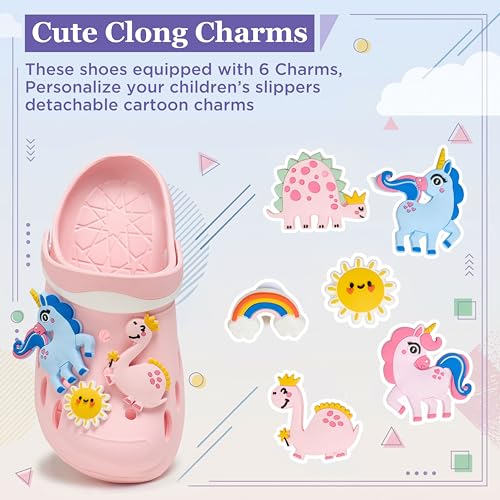 Image of Kids Girls Boys Clogs Garden Shoes Toddler Beach Summer Slides Slippers Indoor Outdoor Children Water Shower Pool Sandals for Toddler /Little Kid