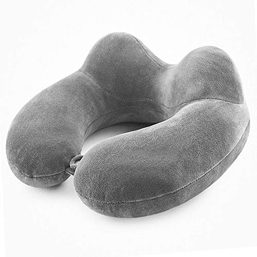 QISLOVE U-shaped pillow NAP pillow travel neck pillow office headrest pillow cushion soft and comfortable humanized design gray