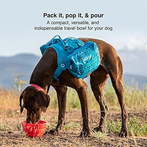 Miniatura 3 de Kurgo Collaps-A-Bowl - Cuenco De Viaje Plegable Para Perros, Cuenco Para Agua Y Comida, Accesorios De Viaje Para Mascotas - 0,7 L, Azul