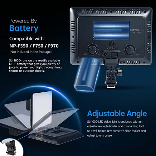 Mettlelite Luz suave SL100D foco con difusión integrada para retratos sin sombras duras 4