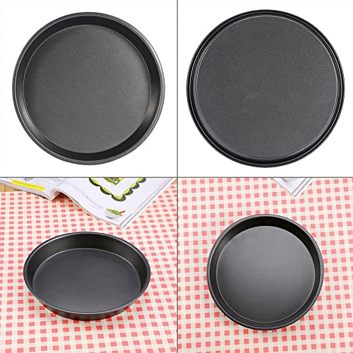 Alomejor Bandeja Redonda Antiadherente para Pizza de 9 Pulgadas para Platos para Hornear en Horno, Bandeja para Pasteles Resistente a Altas Temperaturas para Uso en la Cocina