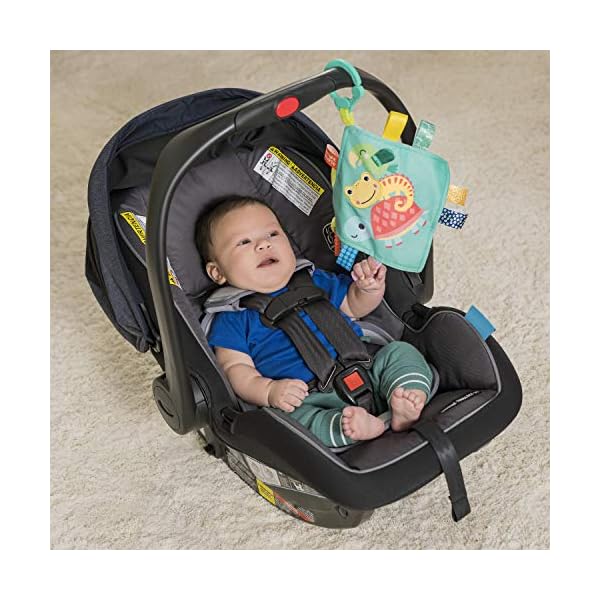Brights Starts 12619 Stofftuch Fuzzy Feelies, extra weiches Schmusetuch, einfache Befestigung am Kinderwagen, mit… – Bild 5