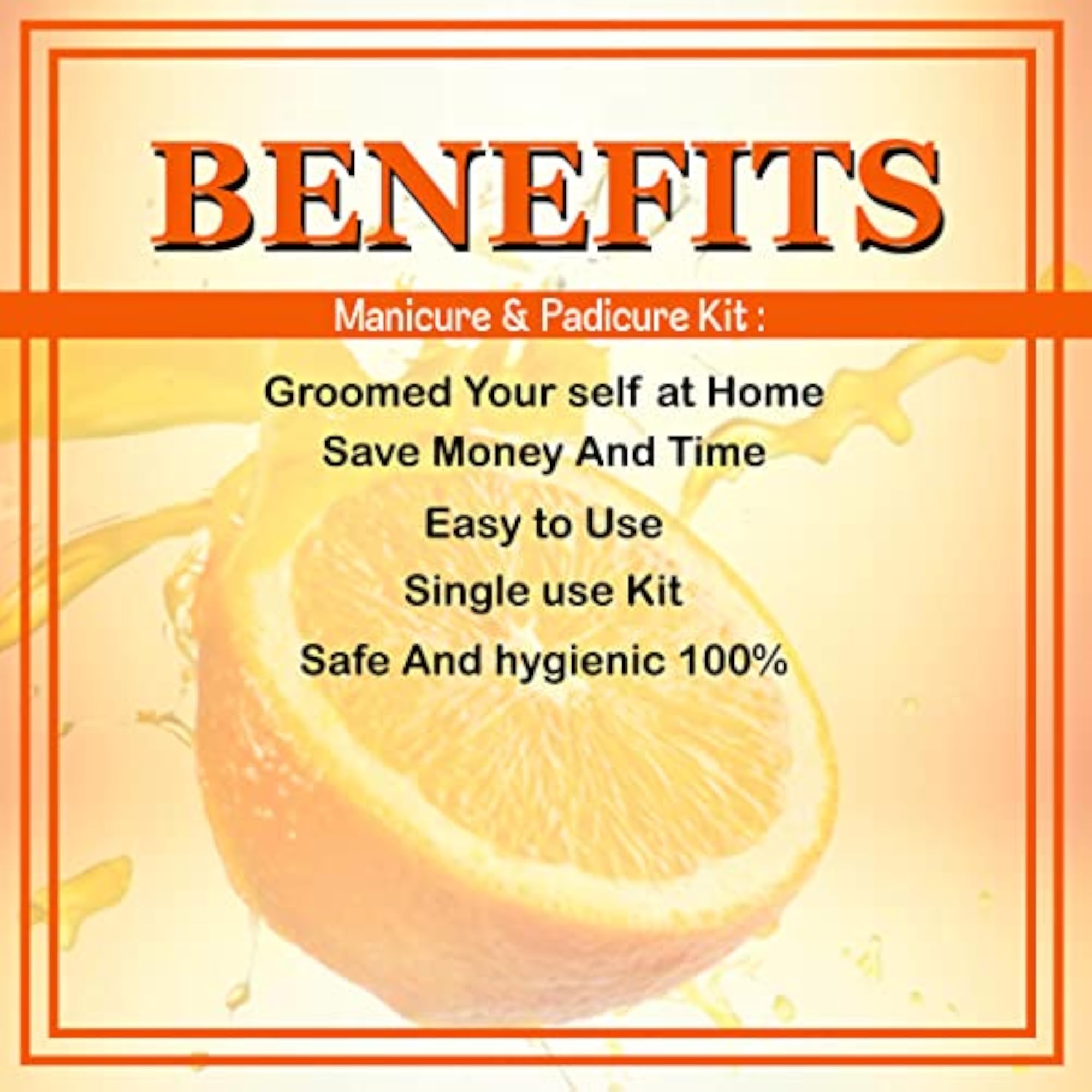 Manicure Pedicure Spa Kit with Orange Peel Oil