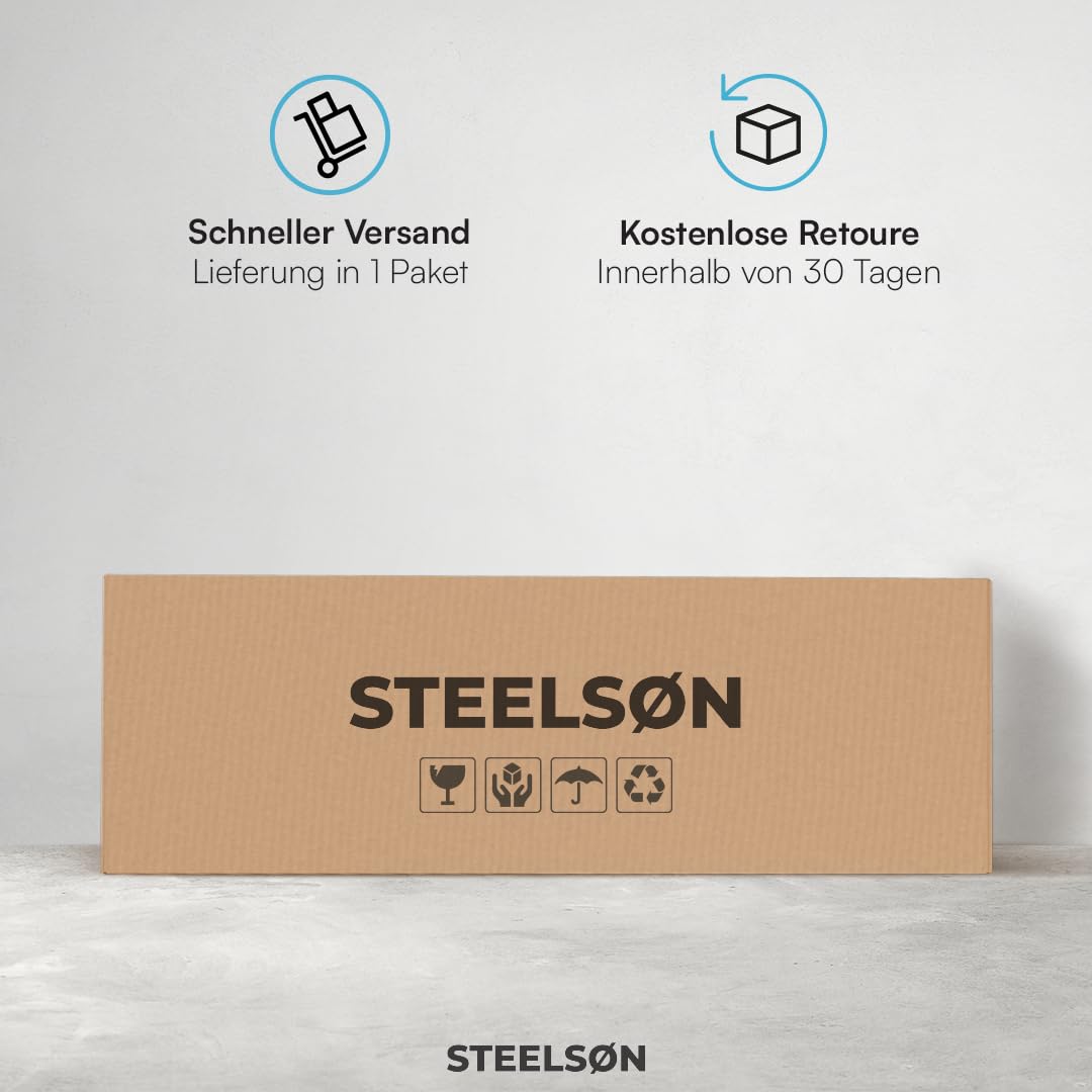 STEELSØN Talonix Gerätehaus Metall 184x75x164cm Anthrazit Zinkstahlrahmen