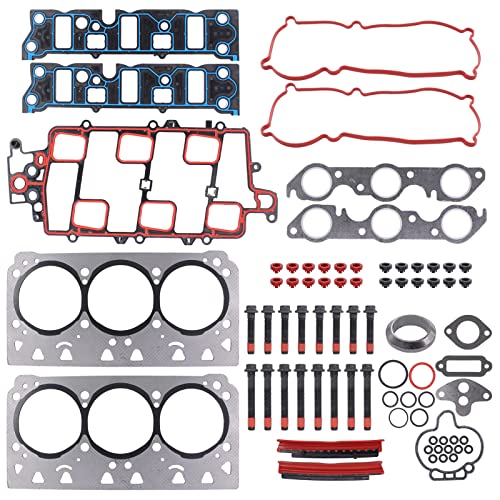 NewYall 3.8L Engine Cylinder Head Gasket and Bolts Set for