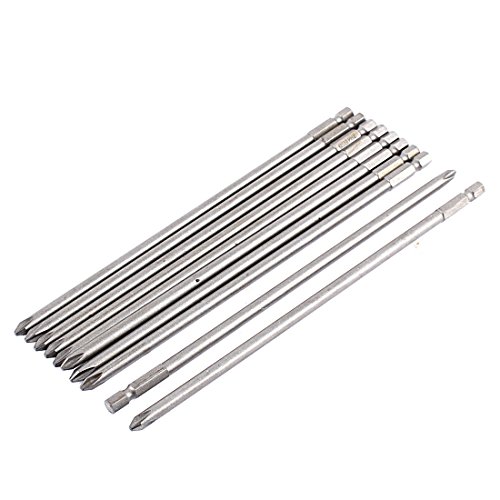 uxcell 8 Inch Long PH2 Magnetic Tip Phillips Screwdriver Bits Tool 10pcs