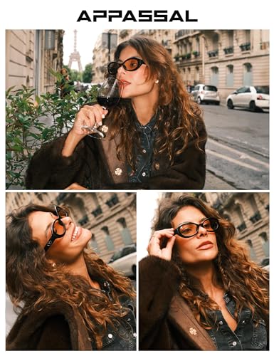 Retro Oval Sunglasses for Women Men Trendy 90s Round Sunnies AP3751