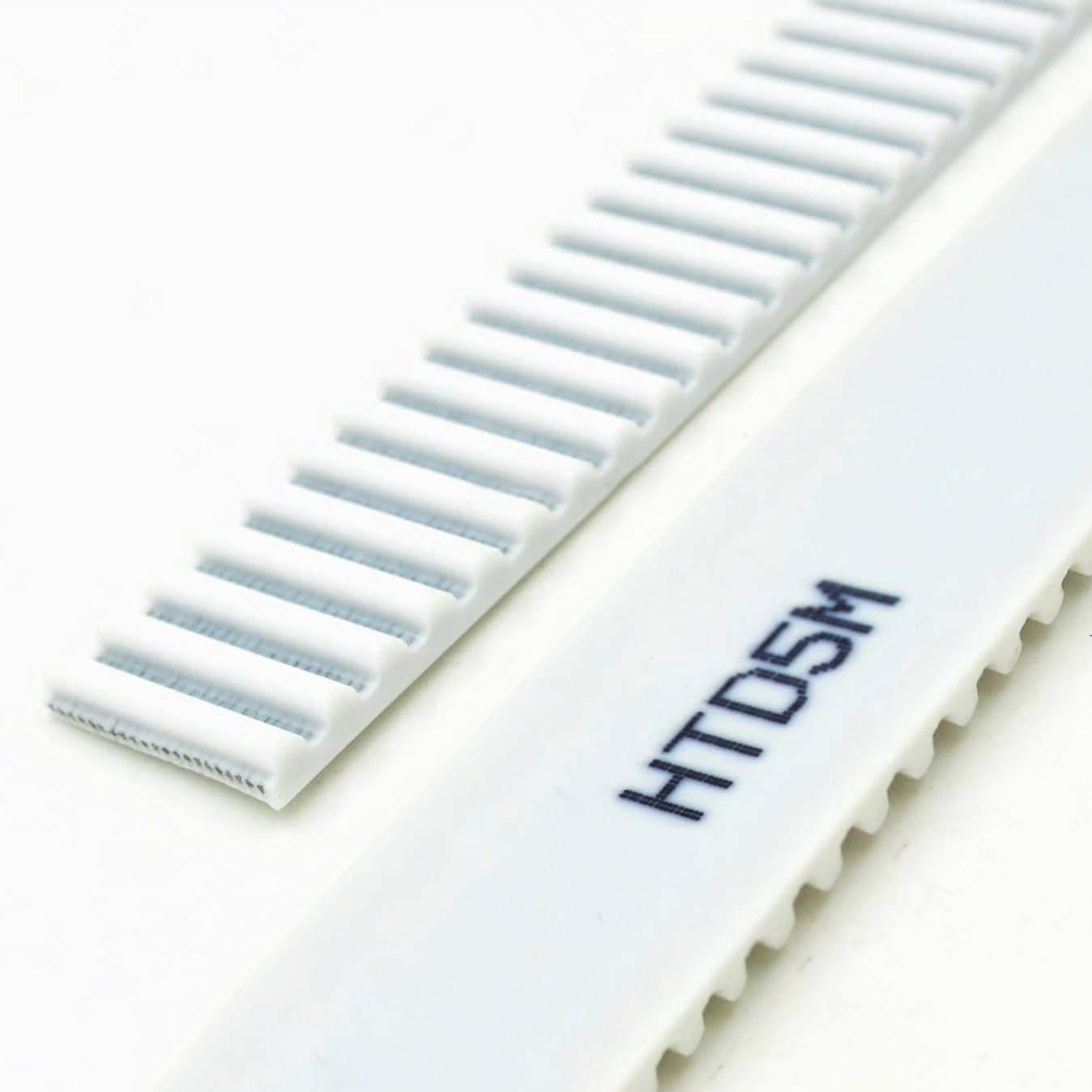 HTD 5M Timing Belt, Width 15mm, Pitch 5mm, 10 Meters (32.8FT) PU Polyurethane with Steel Core White Open Belt, Fits 16mm Wide Pulleys, HTD5M Belt for 3D Printer, Lathe