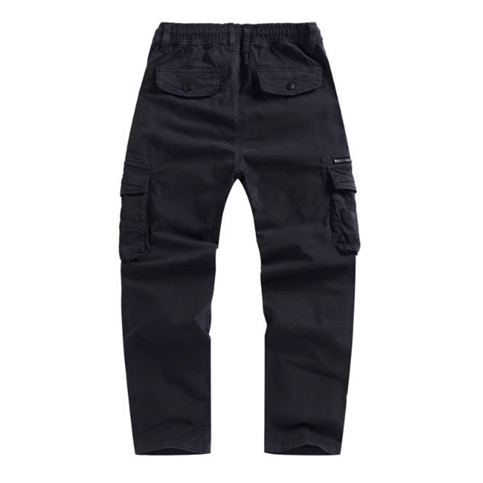Herren-Cargohose, leger, Baumwolle, Wanderhose für Herren, gerades Bein | Arbeitshose mit mehreren Taschen, Kordelzug an der Taille, Outdoor-Wanderhose, bequem, langlebig, Freizeithose