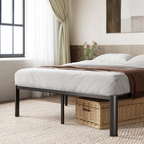 Image of Zinus Van Bed 180 x 200 cm - Height Bed Frame 41 cm with Under Bed Storage - Metal Bed Frame Platform - Black