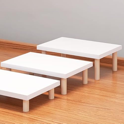 YUR Desk Computer Screen Stand Shelf,Monitor Riser,White Laptop Printer Stand,Fax Shelf,Desk Organiser for Home Office,Easy to Install