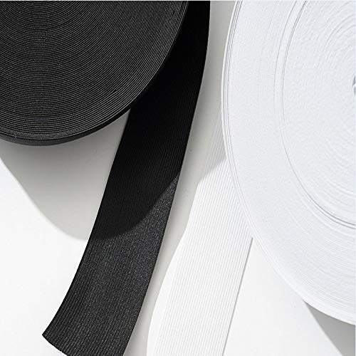 Viaili 1 Inch By 11 Yard Heavy Stretch High Elasticity Elastic Spool Knit Elastic Bands For Sewing (Black, 1Inch) #TOP2