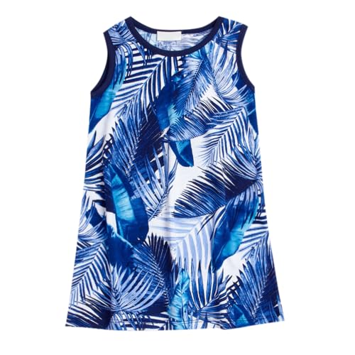 Image of Hopscotch Girls Tropical Print Casual Knee Length Dress