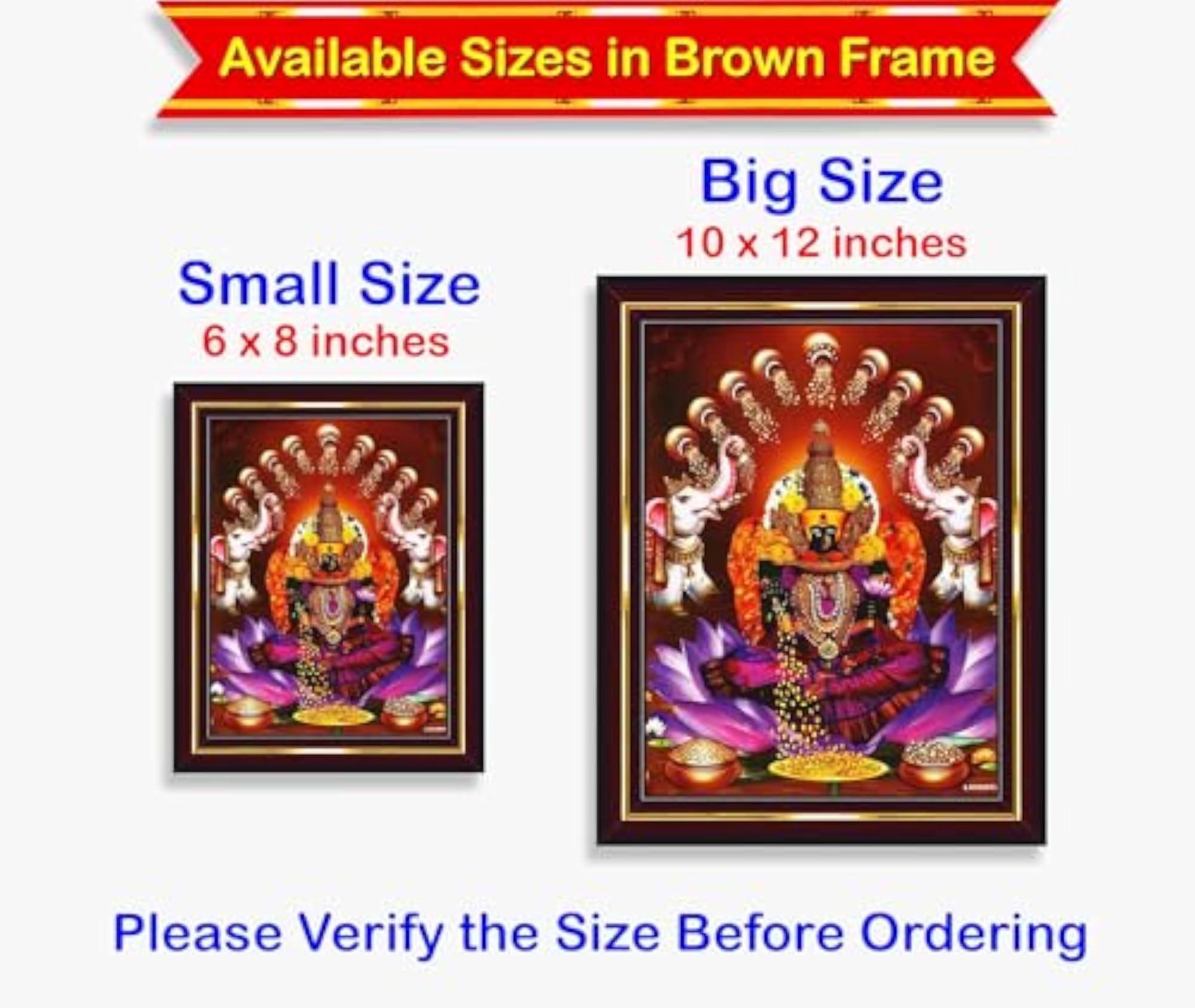 Kolhapur Mahalaxmi Lakshmi Devi Ambabai Wall Painting Framed