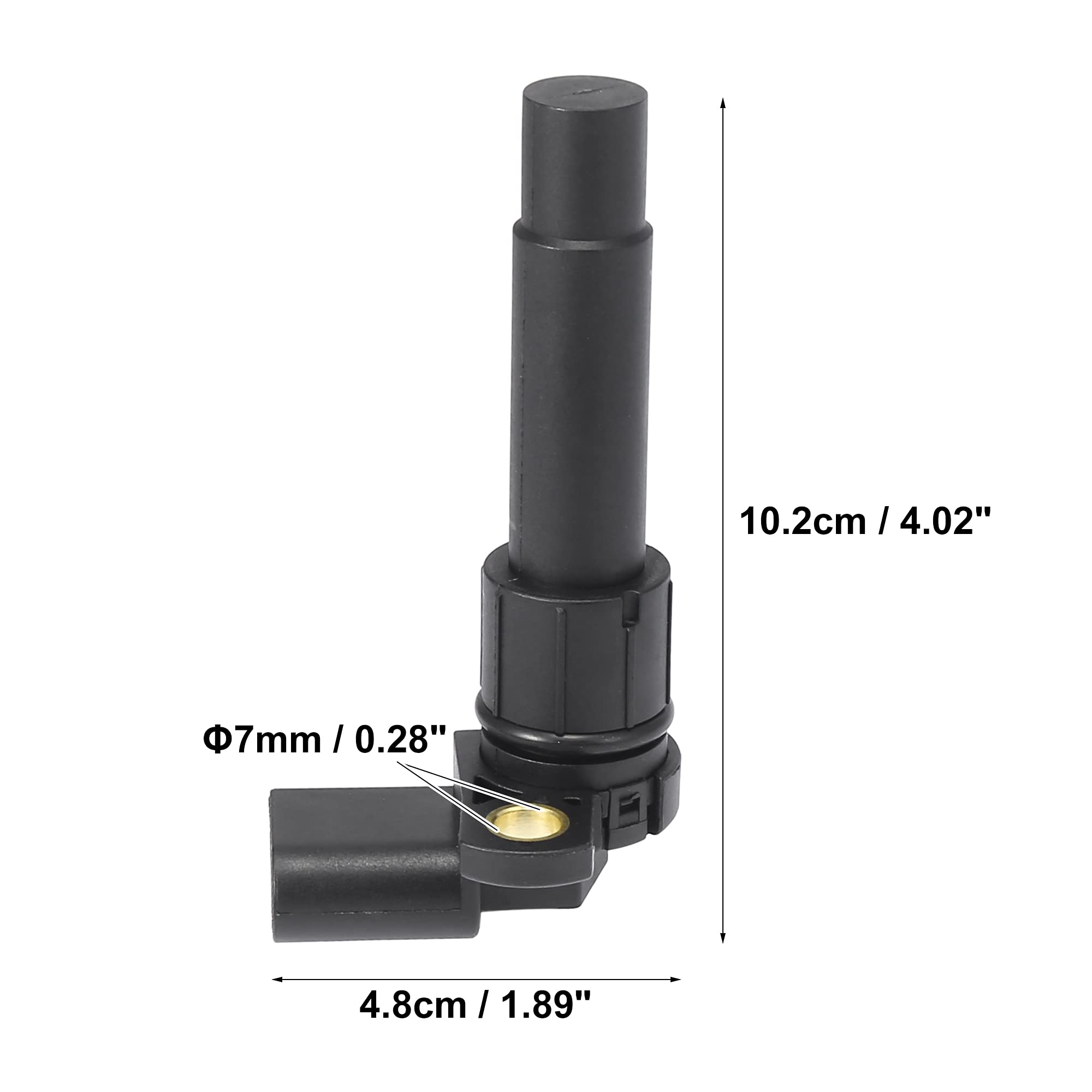 X AUTOHAUX Capteur Vitesse Transmission Pour Volkswagen Golf 03-05 1pc | Noir, Plastique/Métal, 10.2x4.8cm, 7mm, DC12V, 3 Broches, OE 1J0919149A, Pour Volkswagen Beetle 02-04