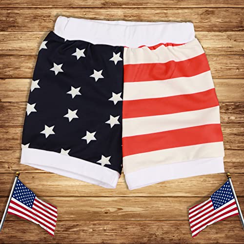 Vaiziq Baby Boy 4Th Of July Outfit Summer Short Sleeve Bodysuit +Stars Stripe Short American Flag Outfits+Hat (3Pcs Set) #TOP4
