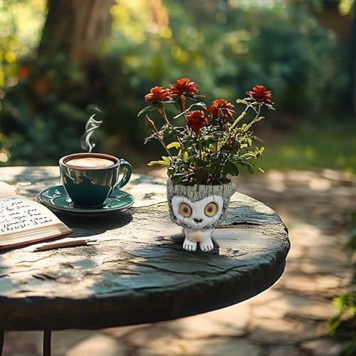 Statue de jardin extraterrestre en résine drôle pour déco de table - 4