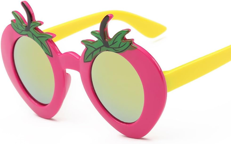 SUDOOK Kids Strawberry Shaped Sunglass UV Protection Cute Fun Gifts,Boys Girls Sunglasses for Child